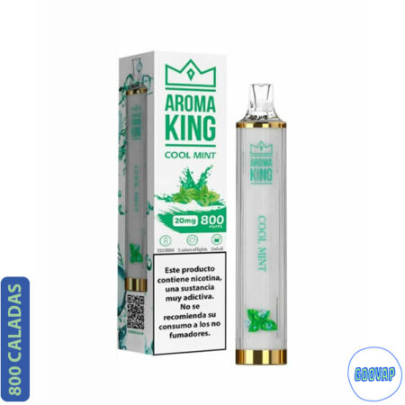 Vaper Desechable Aroma King Cool Mint - Luz 800 Caladas 20 mg