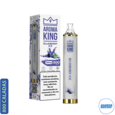 Vaper Desechable Aroma King Blueberry Ice - Luz 800 Caladas 20 mg