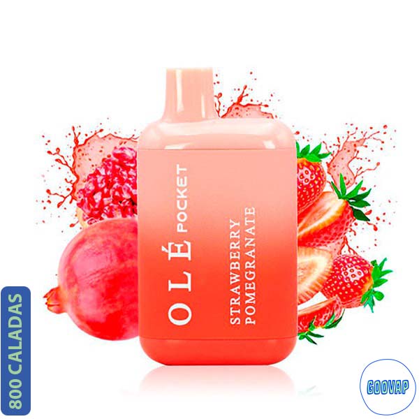 Vaper Desechable Olé Pocket Strawberry Pomegranate 800 Caladas 20 mg