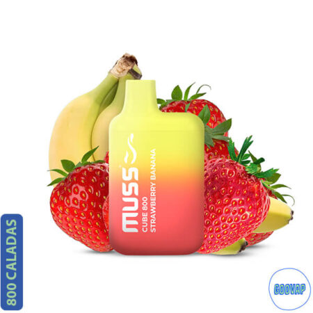 Vaper Desechable Muss Cube Stawberry Banana 800 Caladas 20 mg