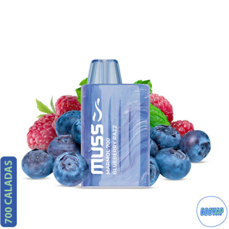 Vaper Desechable Muss Marmol Blueberry Razz 700 Caladas 20 mg