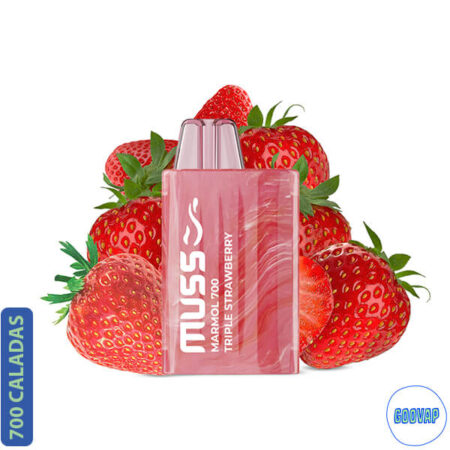 Vaper Desechable Muss Marmol  Triple Strawberry 700 Caladas 20 mg