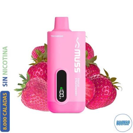 Vaper Desechable Muss Tech Triple Strawberry 8000 Caladas 0 mg